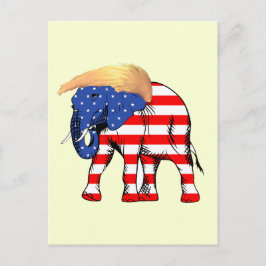Postal El elefante republicano Trump Bad Hair, ZSSG