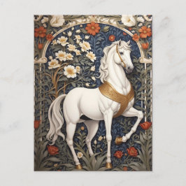 Postal El elegante William Morris inspiró el caballo blan