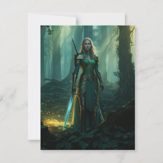 Postal El elfo guardián del reino encantado