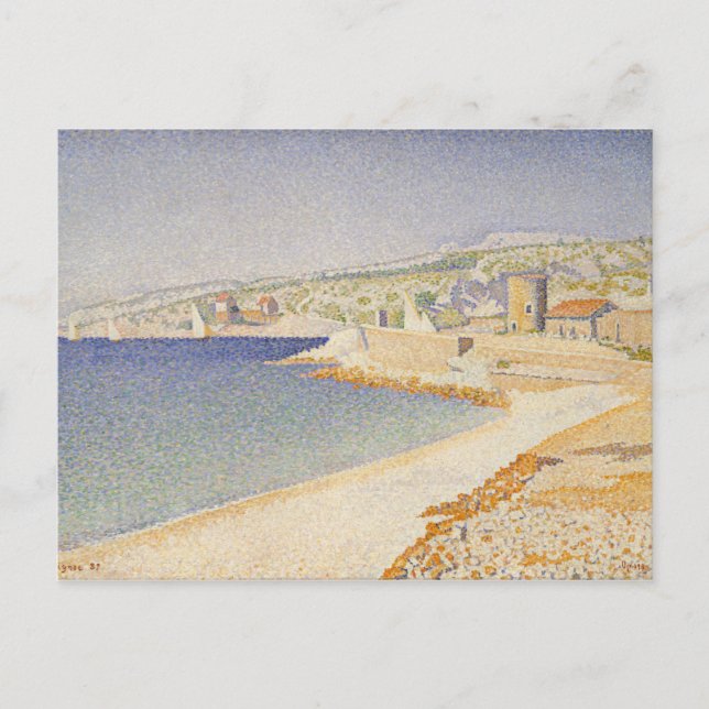 Postal El embarcadero de Cassis (Anverso)