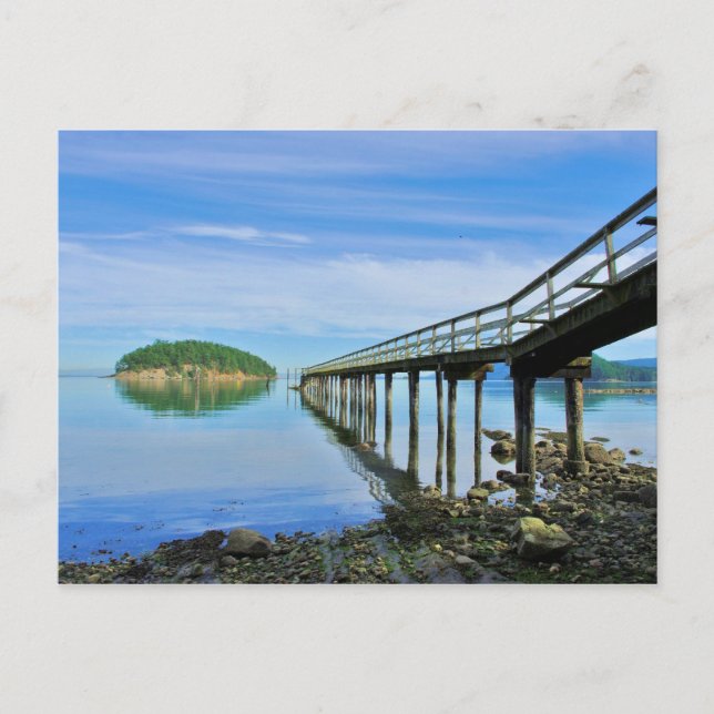 Postal El embarcadero en la bahía de Bennett, isla de (Anverso)