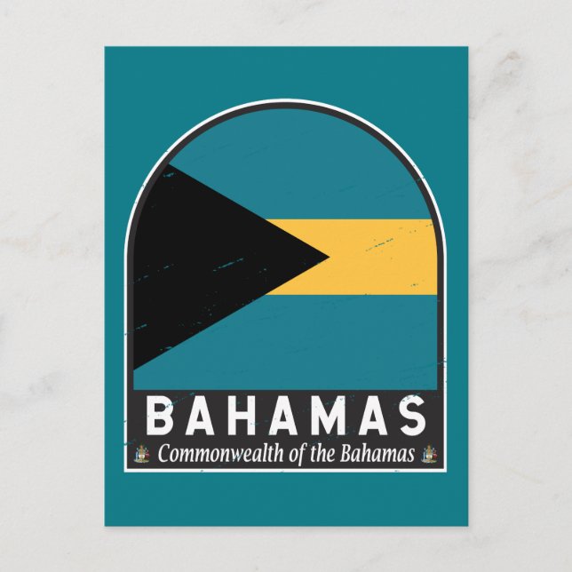 Postal El emblema de la bandera de las Bahamas es un mal  (Anverso)