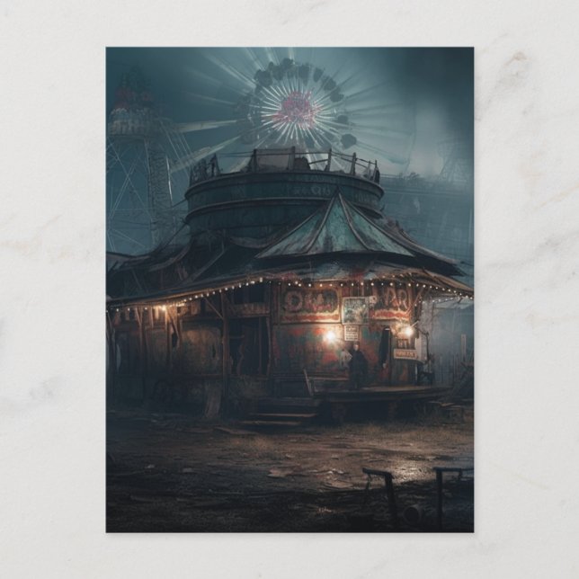 Postal El embrujado Carnaval del Circo Abandonado (Anverso)