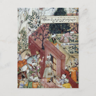 Postal El emperador Babur de Mughal