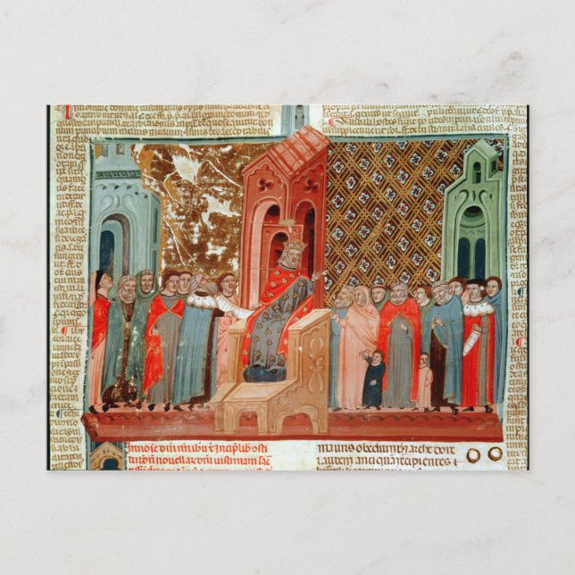 Postal El emperador Justiniano y su corte (Anverso)
