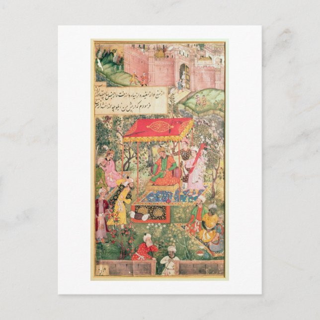 Postal El emperador mogol Babur recibe a los enviados uzb (Anverso)