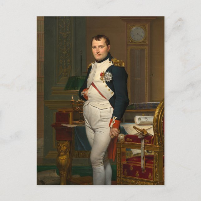 Postal El emperador Napoleón en su estudio en las Tullerí (Anverso)