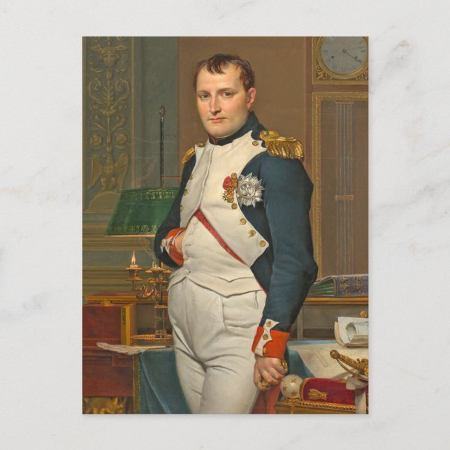 Postal El emperador Napoleón en su estudio en las Tullerí (Anverso)