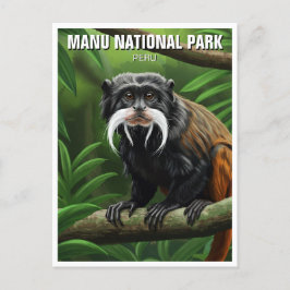 Postal El emperador Tamarin en el Parque Nacional de Manu