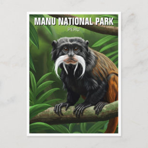 Postal El emperador Tamarin en el Parque Nacional de Manu