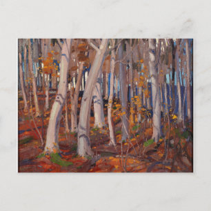 Postal El encantador canadiense Tom Thomson White Birches