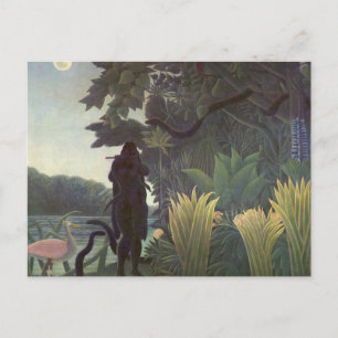 Postal El encantador de serpientes por Henri Rousseau Tar