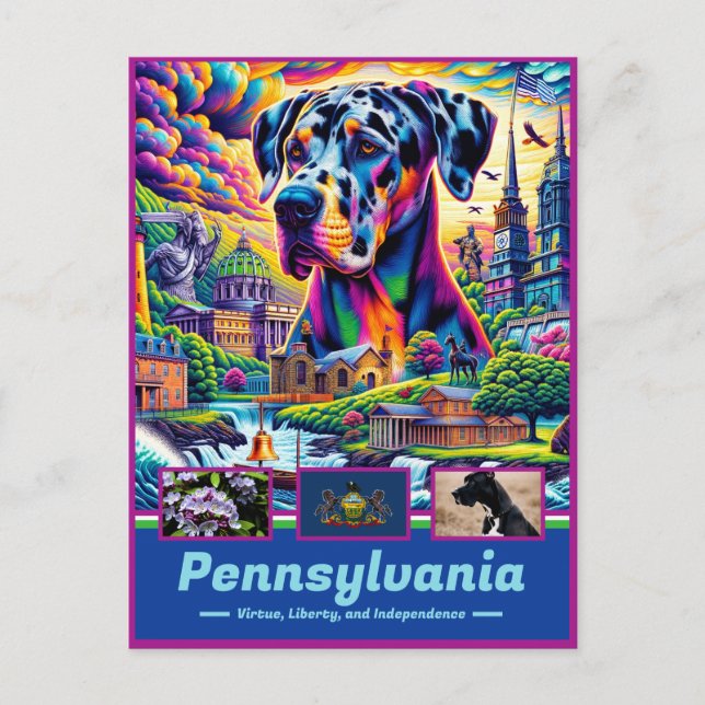 Postal El encanto histórico de Pennsylvania (Anverso)