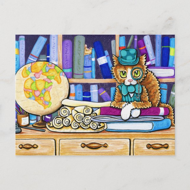 Postal El encargado del libro (Anverso)