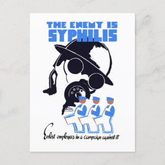 Postal El enemigo es Sífilis