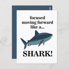 Postal El Enfoque Del Tiburón Avanza Como Un Tiburón