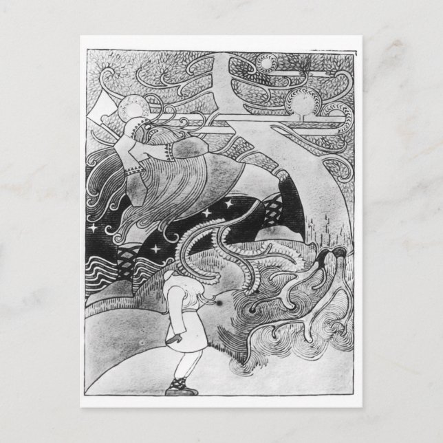 Postal El enorme roble está cortado (Anverso)