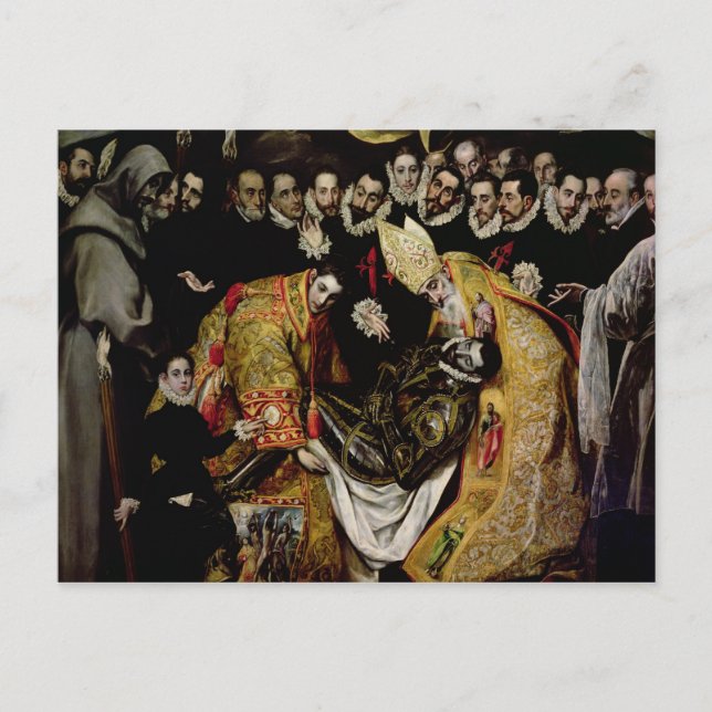 Postal El entierro del conde Orgaz (Anverso)