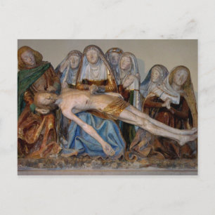 Postal El Entombment, 1490 (piedra pintada) (detalle) 2