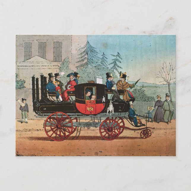 Postal El entrenador de vapor (Anverso)