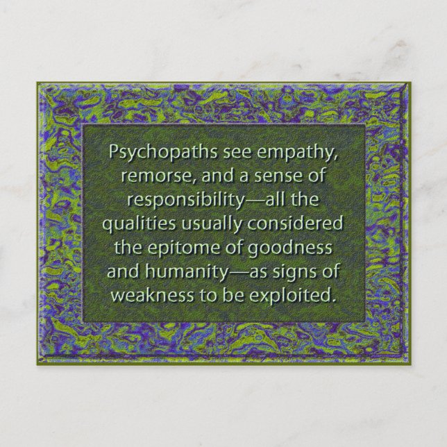 Postal El epítome de la bondad y la humanidad (Anverso)