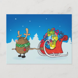 Postal el erizo de nariz roja