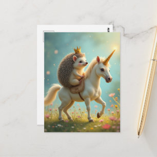 Postal El erizo y el unicornio