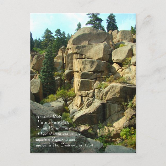 Postal Él es la Roca. (Anverso)