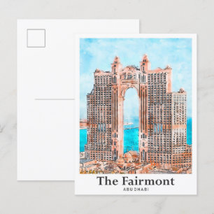 Postal El esbozo de acuarela de Fairmont Abu Dhabi