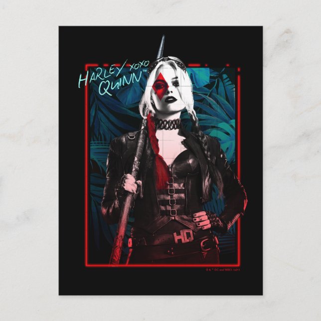 Postal El escuadrón suicida | Harley Quinn y Green Ferns (Anverso)