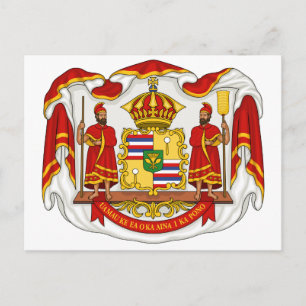 Postal El Escudo Real de Armas del Reino de Hawai