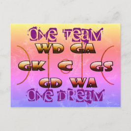 Postal El eslogan Inspirador de las posiciones de Netball