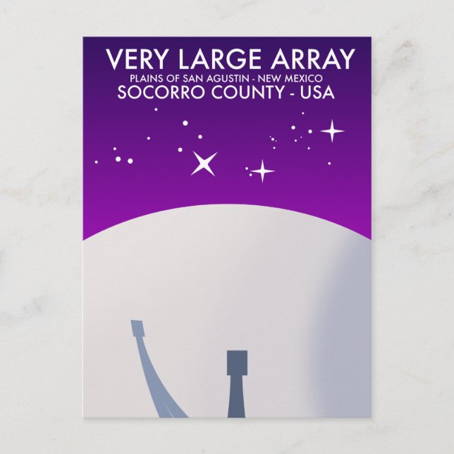 Postal El espacio observatorio muy grande Array. (Anverso)