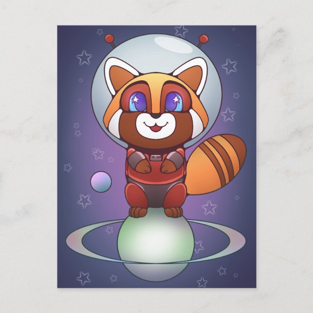 Postal ¡El espacio Panda Chippy! (Anverso)