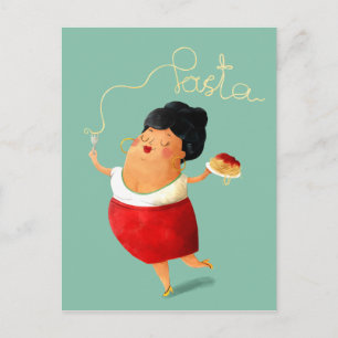 Postal El espagueti italiano Pasta Lover