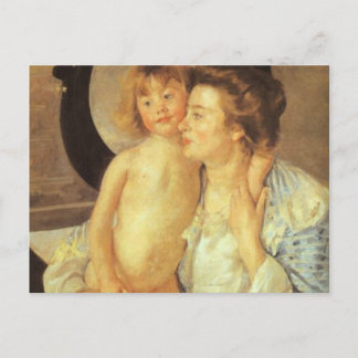 Postal El espejo oval, Mary Cassatt