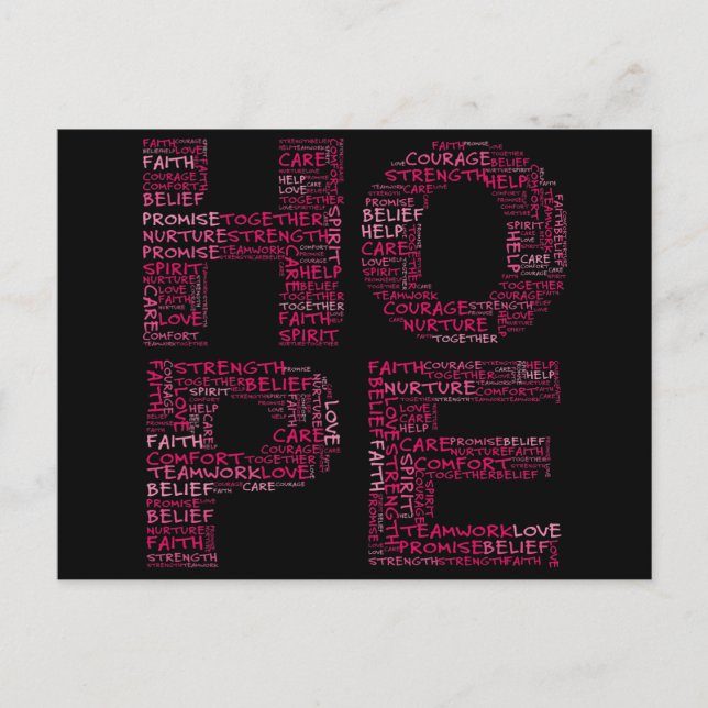 Postal El espíritu de la esperanza (texto rosado) (Anverso)