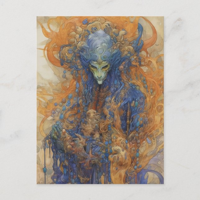 Postal El espíritu de la Tierra desde más allá (Anverso)