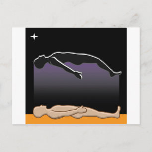 Postal El espíritu deja la reencarnación del cuerpo despu