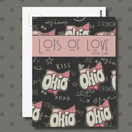 Postal El estado lindo de Ohio mucho saludo de amor