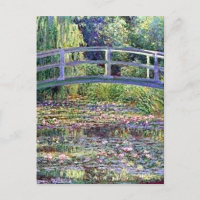 Postal El estanque para lirios de agua de Claude Monet (Anverso)