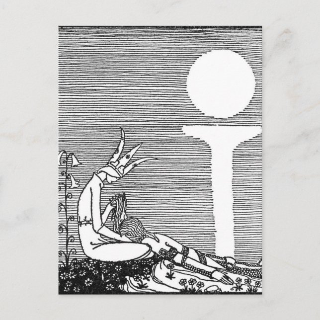 Postal El Este del Sol y Oeste de la Luna de Nielsen (Anverso)