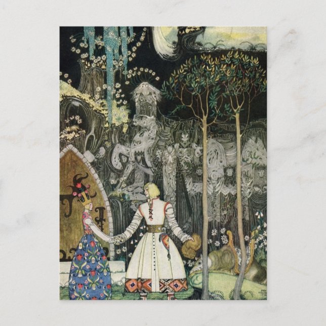 Postal El Este del Sol y Oeste de la Luna de Nielsen (Anverso)