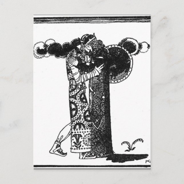 Postal El Este del Sol y Oeste de la Luna de Nielsen (Anverso)