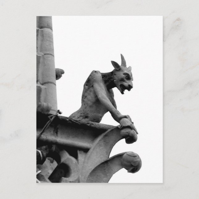 Postal El estilo de Gargoyle con vistas a París (Anverso)
