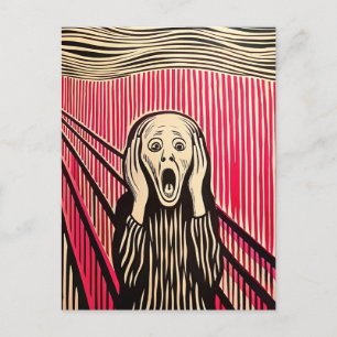 Postal El estilo de la ilusión óptica Scream MUNCH BAUHAU