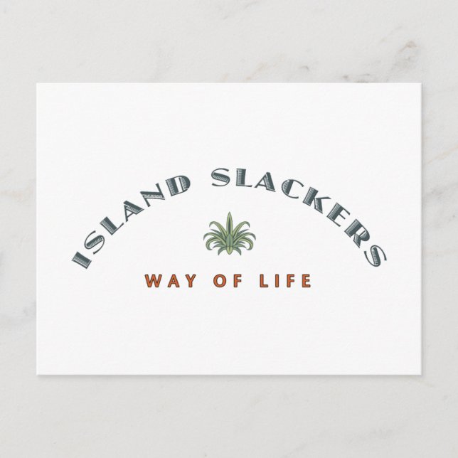 Postal El estilo de vida de Island Slacker (Anverso)