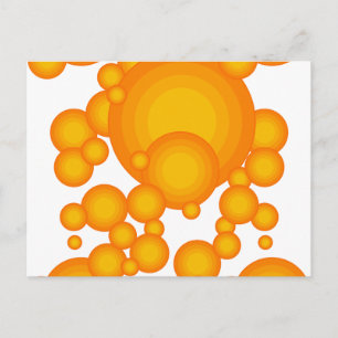 Postal El estilo del año 70 de naranja