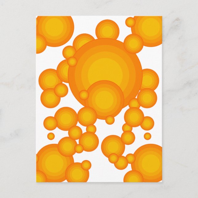 Postal El estilo del año 70 de naranja (Anverso)