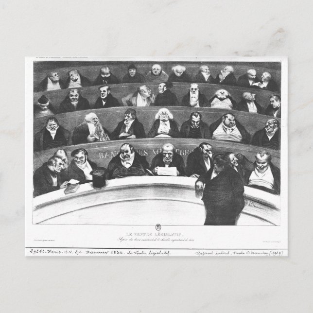 Postal El Estómago de la Legislatura (Anverso)
